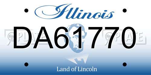 DA61770 Illinois License Plate