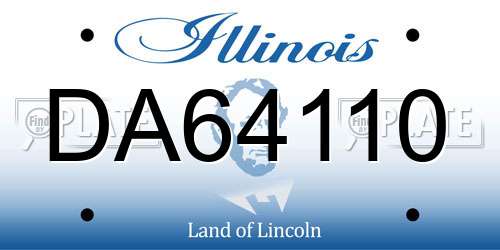 DA64110 Illinois License Plate