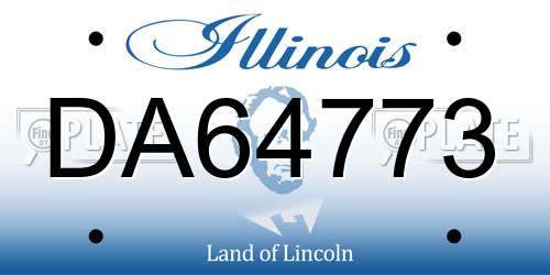 DA64773 Illinois License Plate