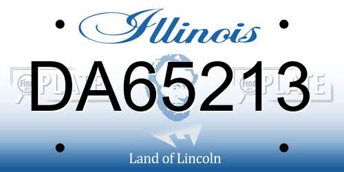 DA65213 Illinois License Plate