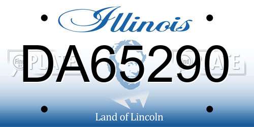 DA65290 Illinois License Plate