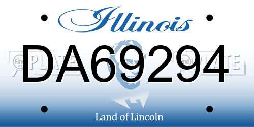 DA69294 Illinois License Plate