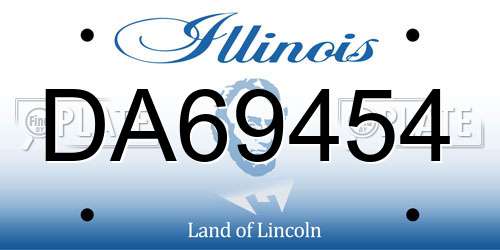 DA69454 Illinois License Plate
