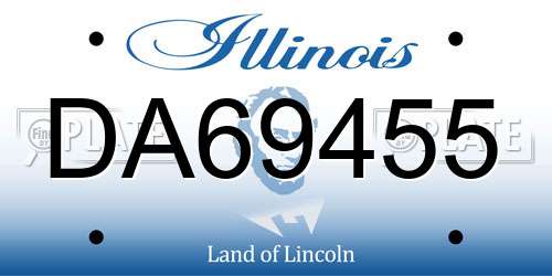 DA69455 Illinois License Plate