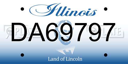 DA69797 Illinois License Plate