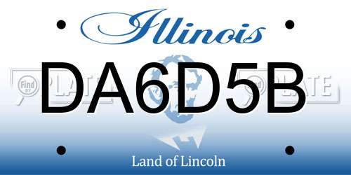 DA6D5B Illinois License Plate