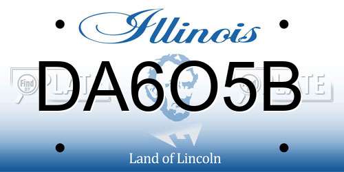 DA6O5B Illinois License Plate