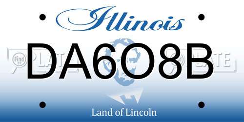 DA6O8B Illinois License Plate