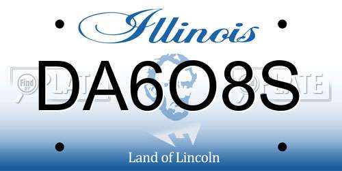 DA6O8S Illinois License Plate