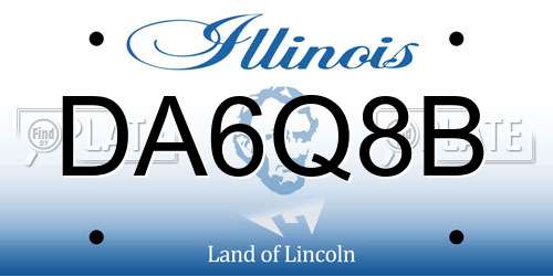 DA6Q8B Illinois License Plate