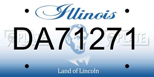 DA71271 Illinois License Plate