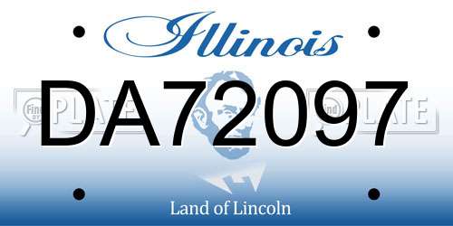 DA72097 Illinois License Plate