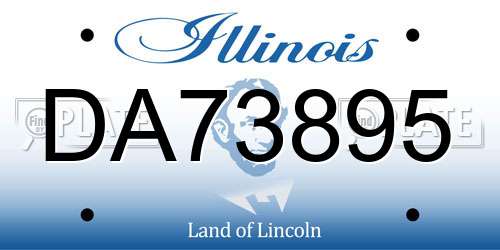 DA73895 Illinois License Plate
