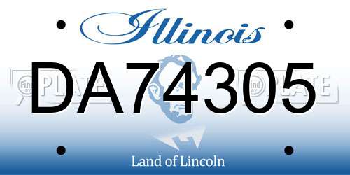 DA74305 Illinois License Plate