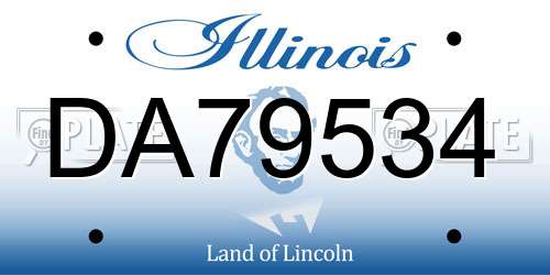 DA79534 Illinois License Plate