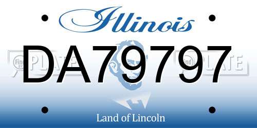 DA79797 Illinois License Plate