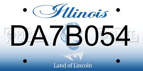 DA7B054 Illinois License Plate