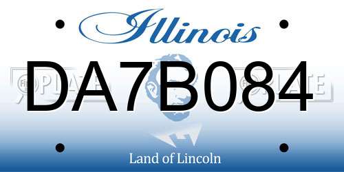 DA7B084 Illinois License Plate