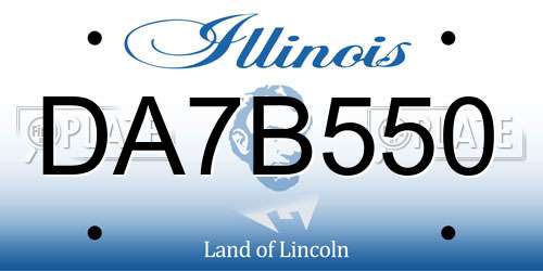 DA7B550 Illinois License Plate