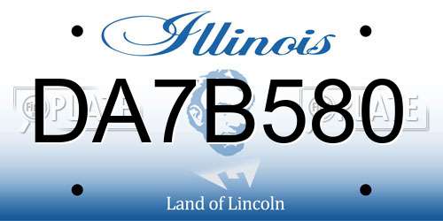 DA7B580 Illinois License Plate