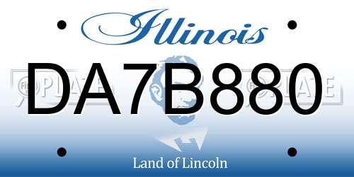 DA7B880 Illinois License Plate