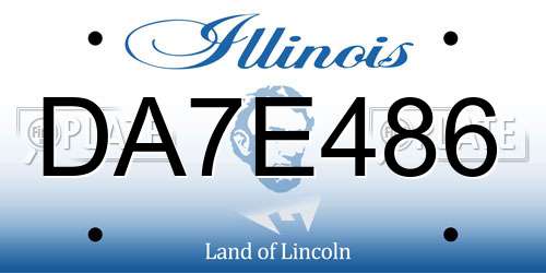 DA7E486 Illinois License Plate