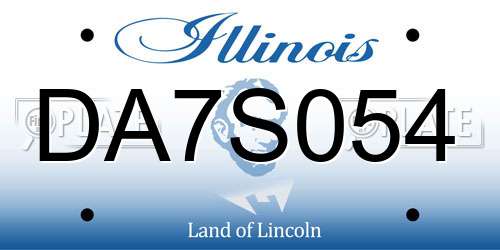 DA7S054 Illinois License Plate