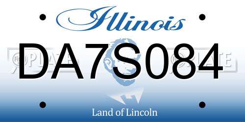 DA7S084 Illinois License Plate