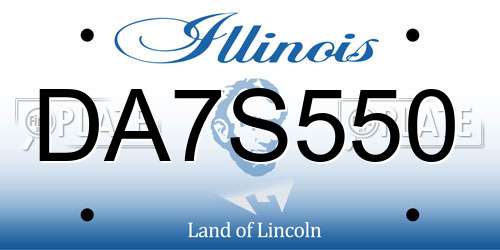 DA7S550 Illinois License Plate