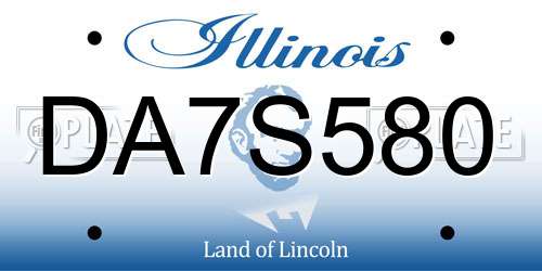 DA7S580 Illinois License Plate