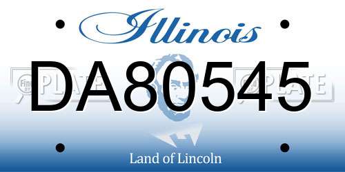 DA80545 Illinois License Plate