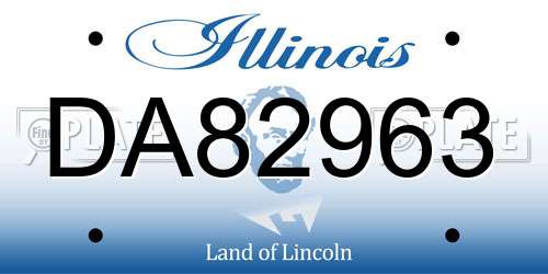 DA82963 Illinois License Plate