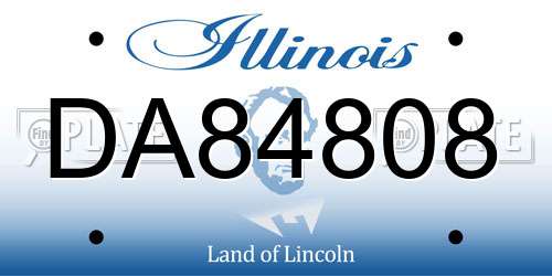 DA84808 Illinois License Plate