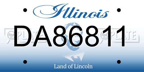 DA86811 Illinois License Plate