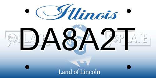 DA8A2T Illinois License Plate
