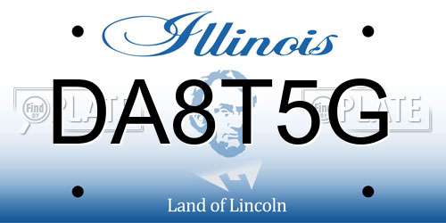 DA8T5G Illinois License Plate