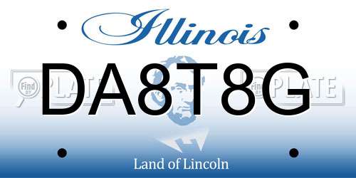 DA8T8G Illinois License Plate