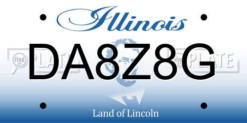 DA8Z8G Illinois License Plate