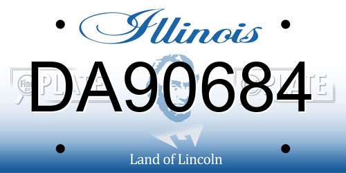 DA90684 Illinois License Plate