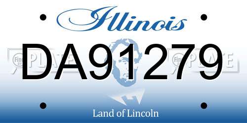 DA91279 Illinois License Plate