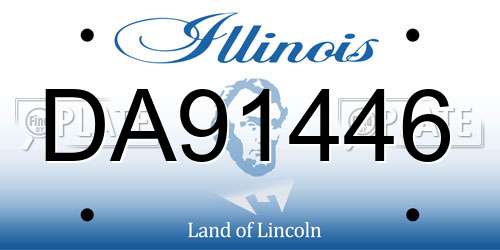DA91446 Illinois License Plate