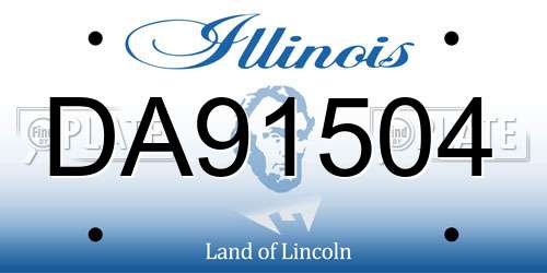 DA91504 Illinois License Plate