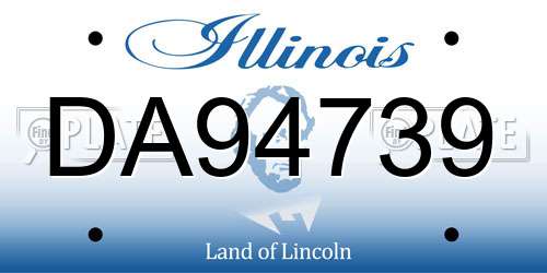 DA94739 Illinois License Plate