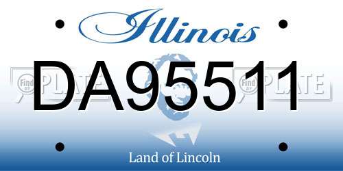 DA95511 Illinois License Plate