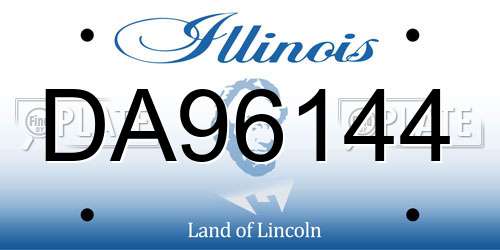DA96144 Illinois License Plate