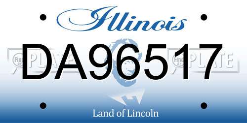 DA96517 Illinois License Plate