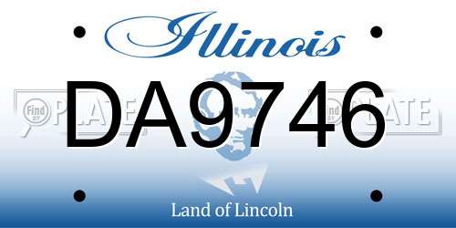 DA9746 Illinois License Plate