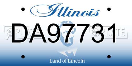 DA97731 Illinois License Plate