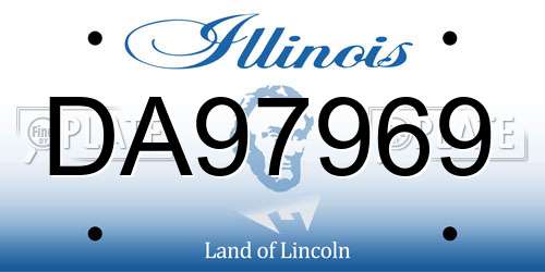 DA97969 Illinois License Plate