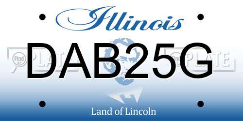 DAB25G Illinois License Plate